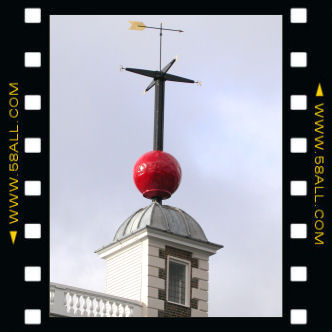 Photo: Red time ball on Flamsteed House